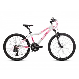 CORE Nipper 24" 3x6, vidlice Z565, Schwalbe - b&iacute;l&yacute; lesk-růžov&aacute;