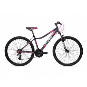 CORE Razor 26" Shimano 3x7, vidlice ZOOM - černo-růžov&yacute;